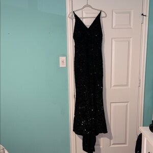 Chic Black Sequin Maxi Dress